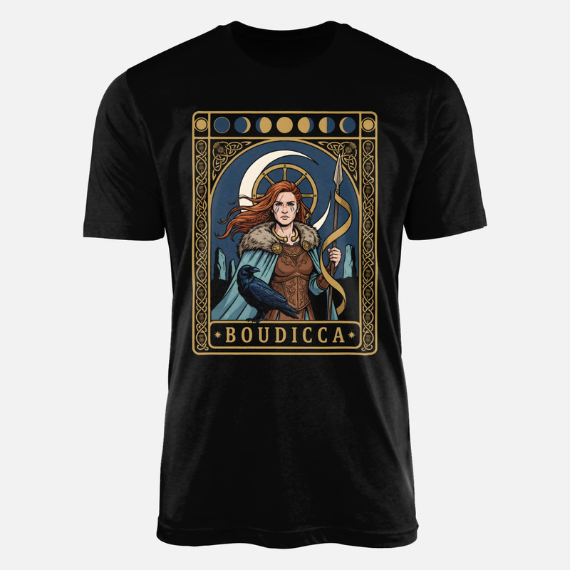 T-shirts: Guerri&egrave;re celte Boudicca carte de tarot