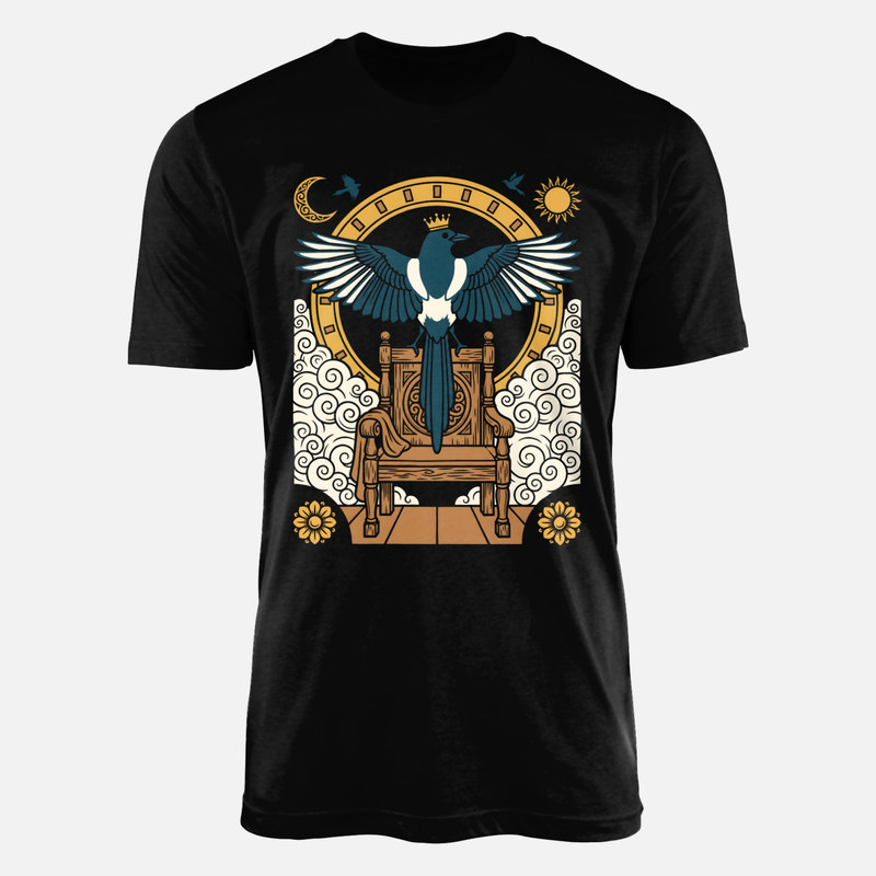 T-shirts: Pie couronn&eacute;e sur tr&ocirc;ne magique