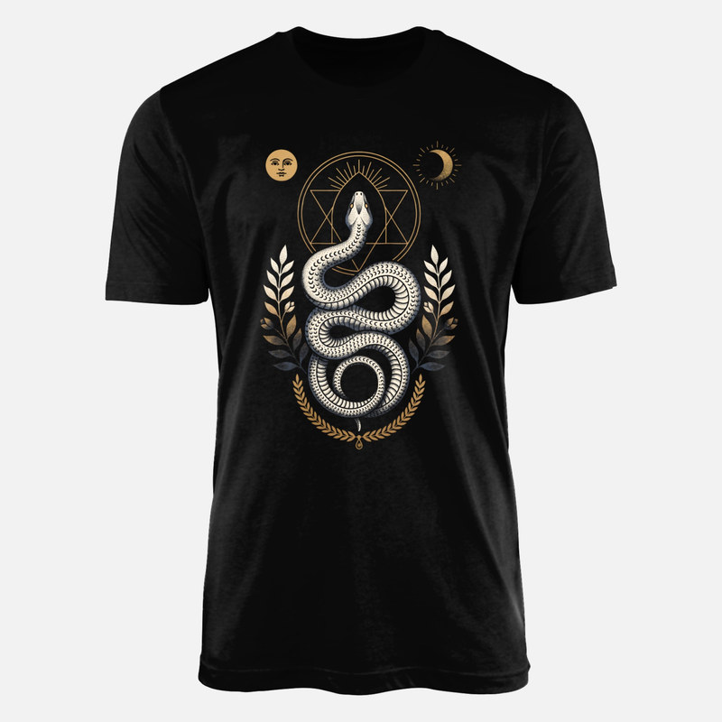 T-shirts: Serpent mystique et g&eacute;om&eacute;trie sacr&eacute;e