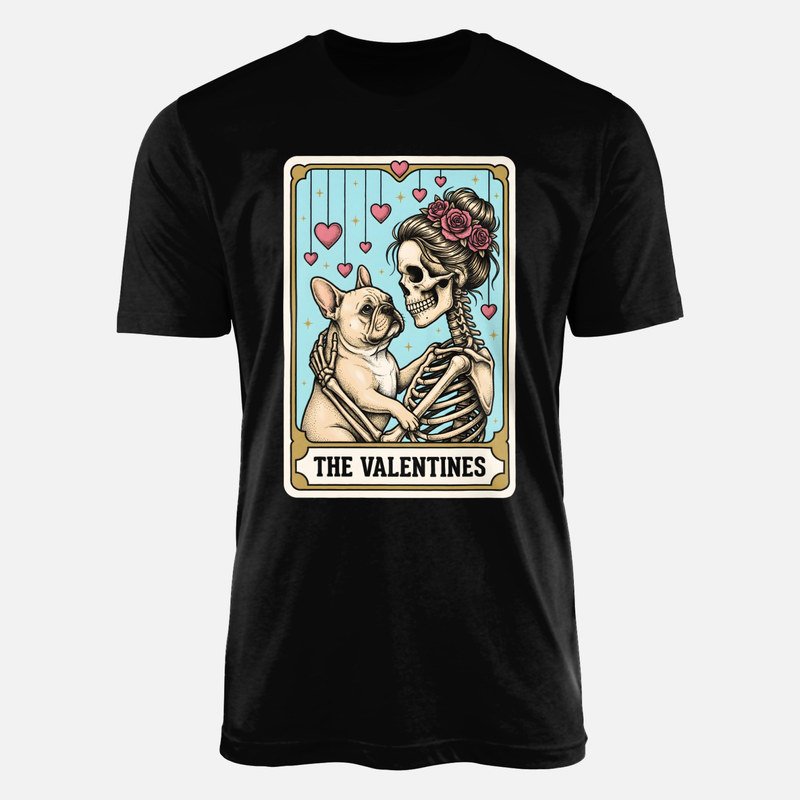 T-shirts: Tarot squelette et bouledogue fran&ccedil;ais