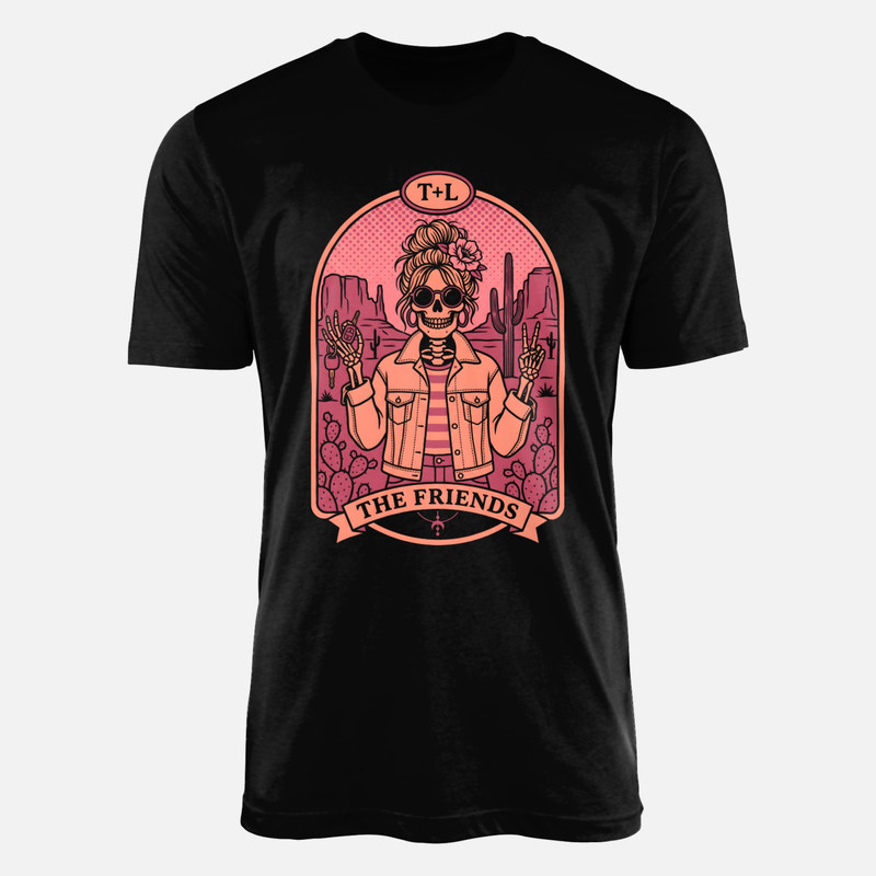 T-shirts: Carte de tarot squelette dans le d&eacute;sert