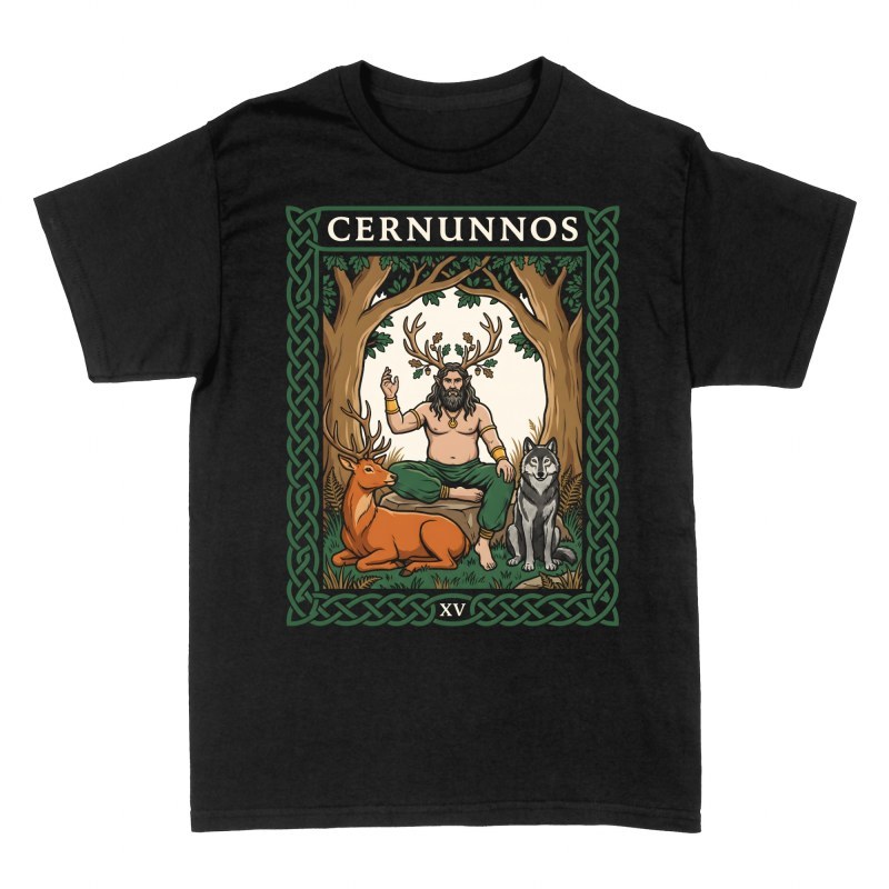 T-shirts: Carte de tarot dieu celtique Cernunnos