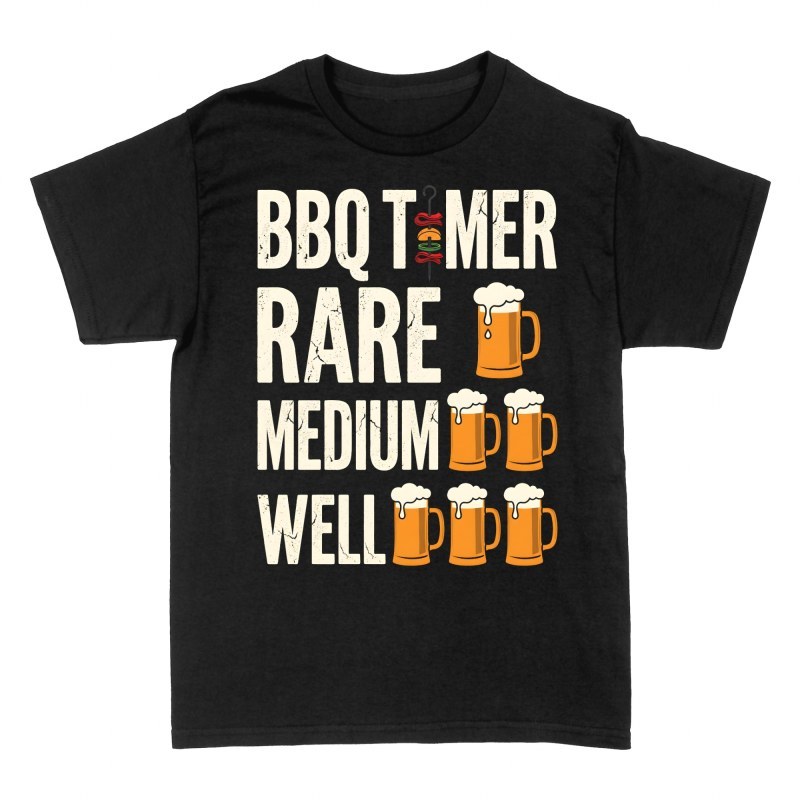 T-shirts: Minuteur barbecue et bi&egrave;res