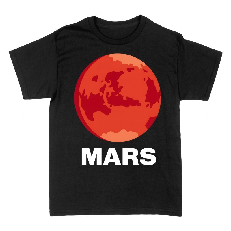 T-shirts: Plan&egrave;te Mars minimaliste