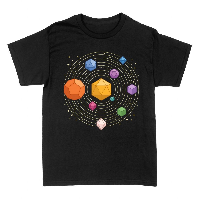 T-shirts: Syst&egrave;me solaire d&eacute;s de jeu de r&ocirc;le