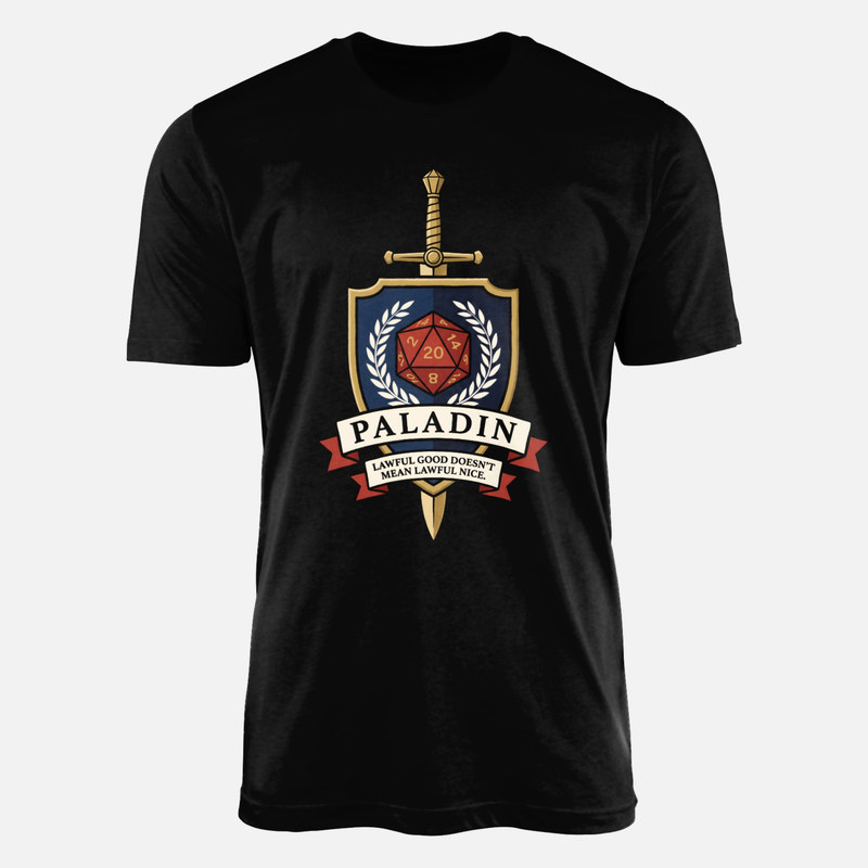 T-shirts: &Eacute;cusson paladin d&eacute; d20 et &eacute;p&eacute;e