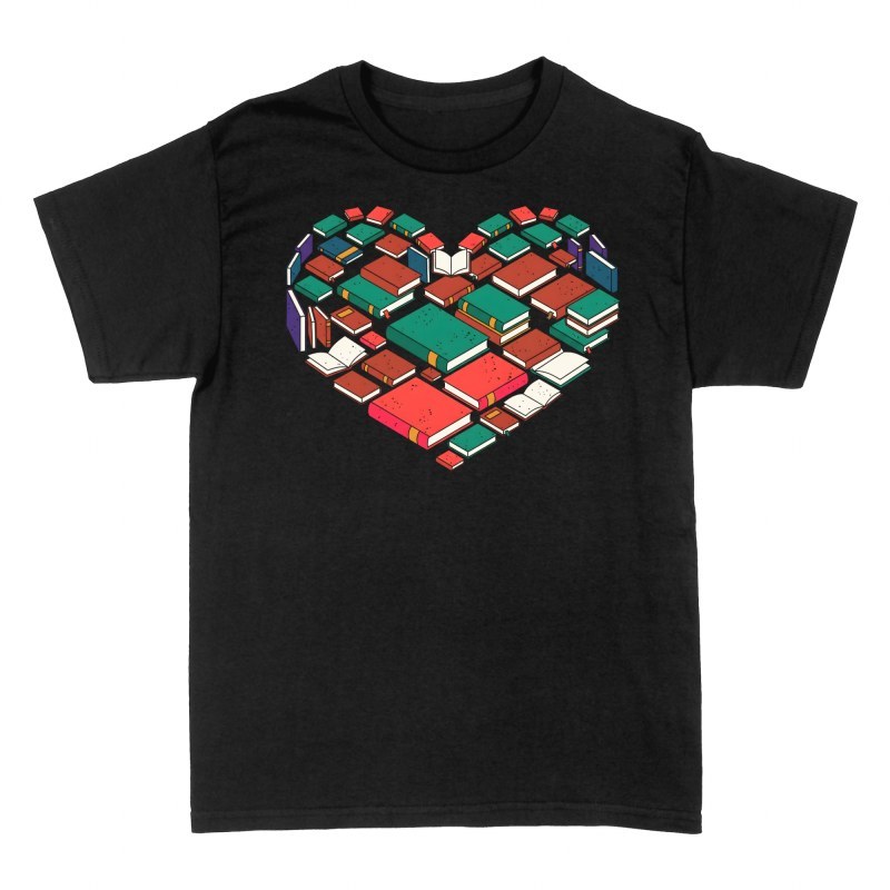 T-shirts: C&oelig;ur de livres