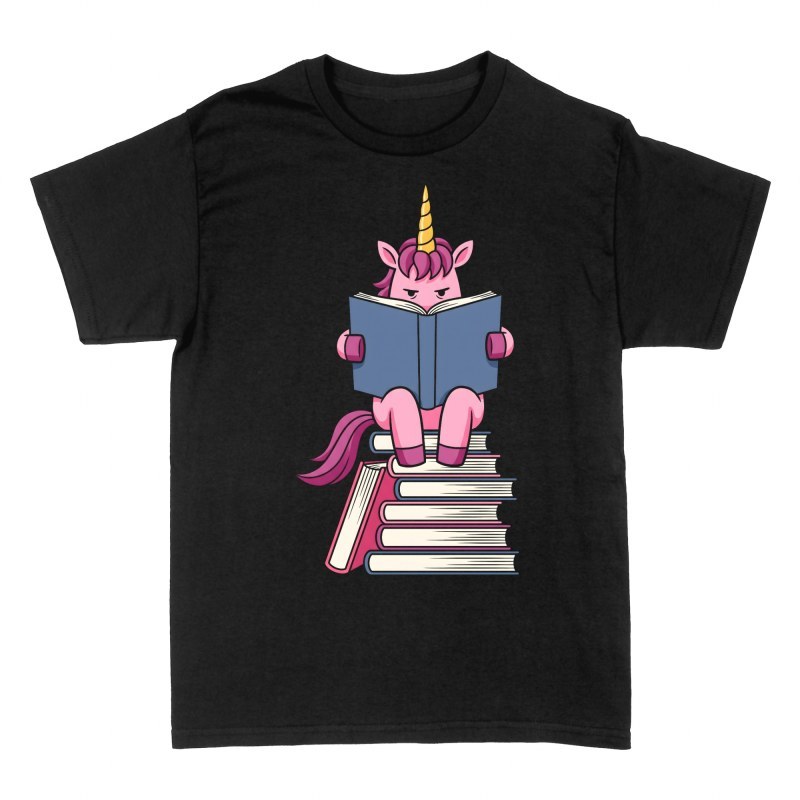 T-shirts: Licorne rose qui lit sur des livres