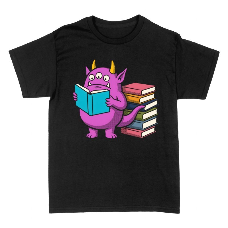 T-shirts: Monstre violet lecteur de livres
