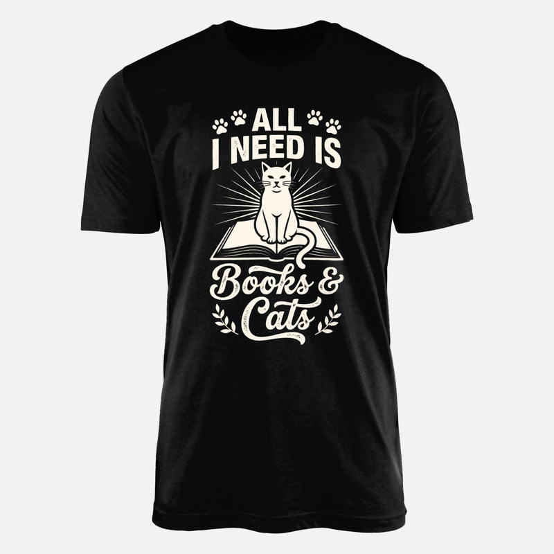 T-shirts: Chat sur livre ouvert