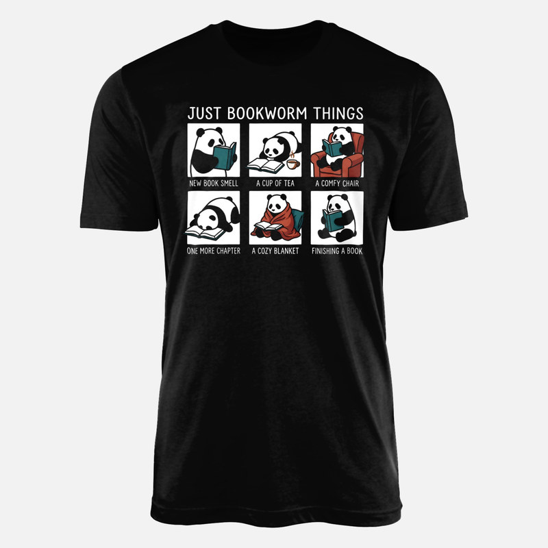 T-shirts: Panda lecteur et habitudes de lecture