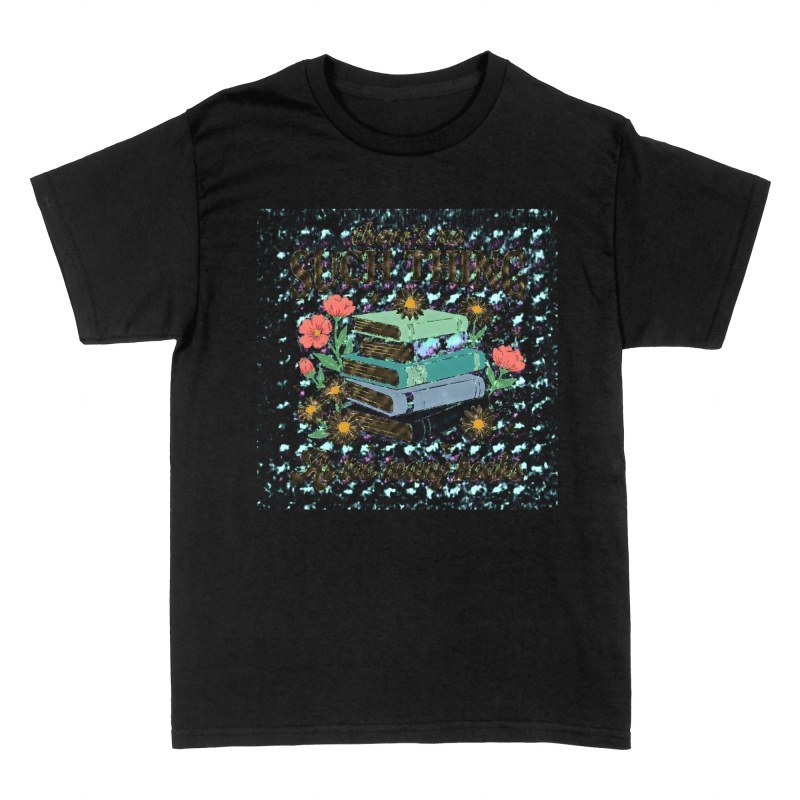 T-shirts: Pile de livres et fleurs dor&eacute;es