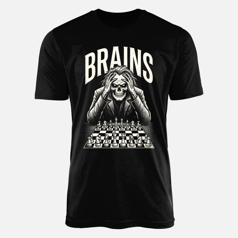 T-shirts: Zombie joueur d'&eacute;checs brains