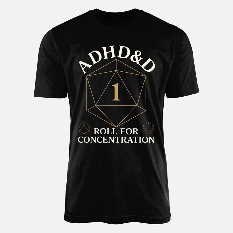 T-shirts: D&eacute; d20 &eacute;chec critique TDAH