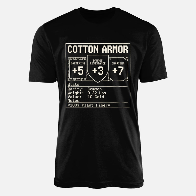 T-shirts: Armure de coton stats rpg