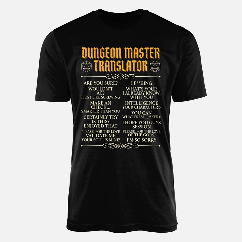 T-shirts: Traducteur de ma&icirc;tre du donjon