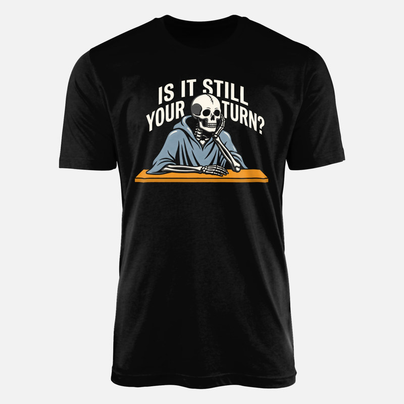 T-shirts: Squelette qui attend son tour
