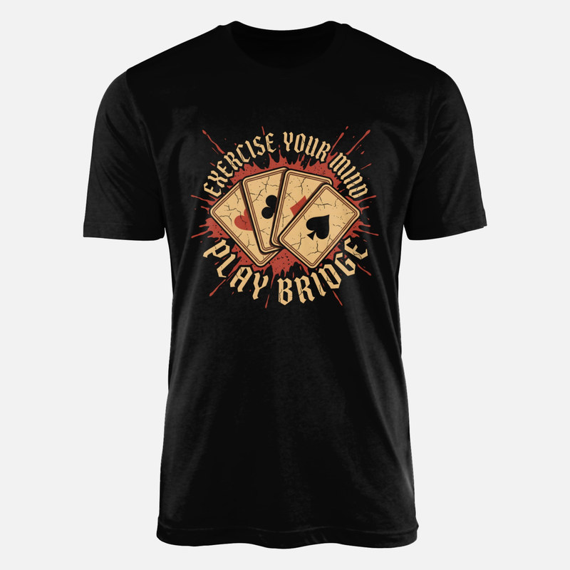 T-shirts: Cartes de bridge vintage grunge
