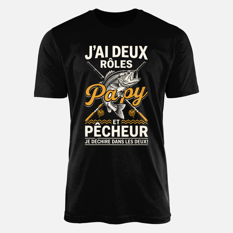 T-shirts: Papy et p&ecirc;cheur je d&eacute;chire dans les deux