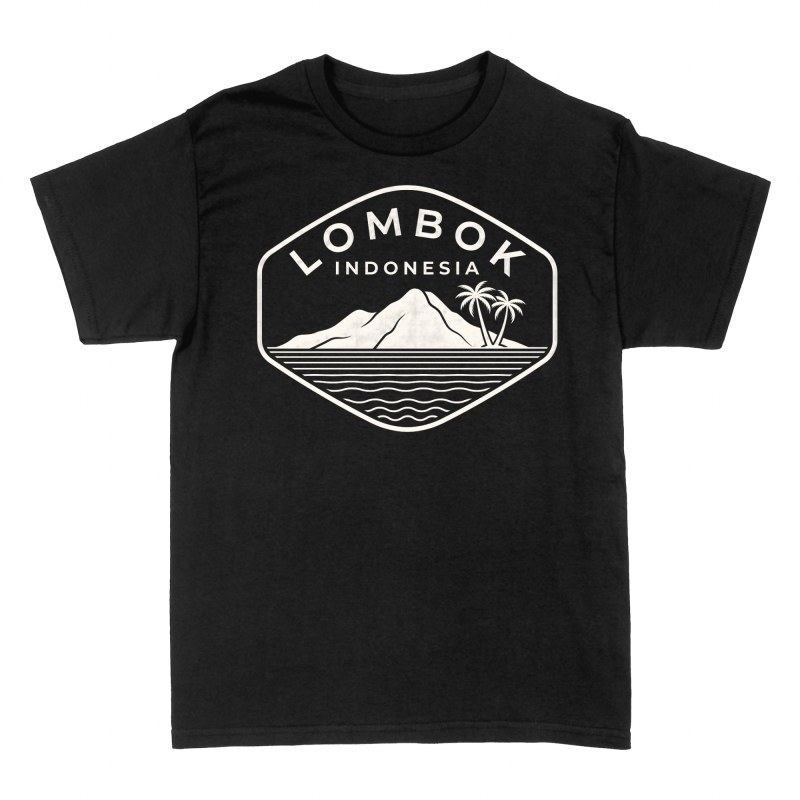 T-shirts: Lombok Indon&eacute;sie avec palmiers et mer