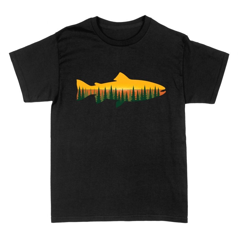 T-shirts: Poisson paysage de for&ecirc;t