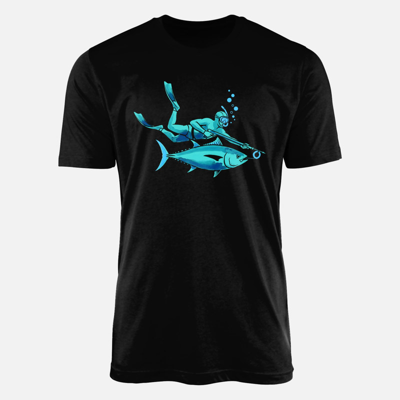 T-shirts: Chasseur sous-marin et grand thon