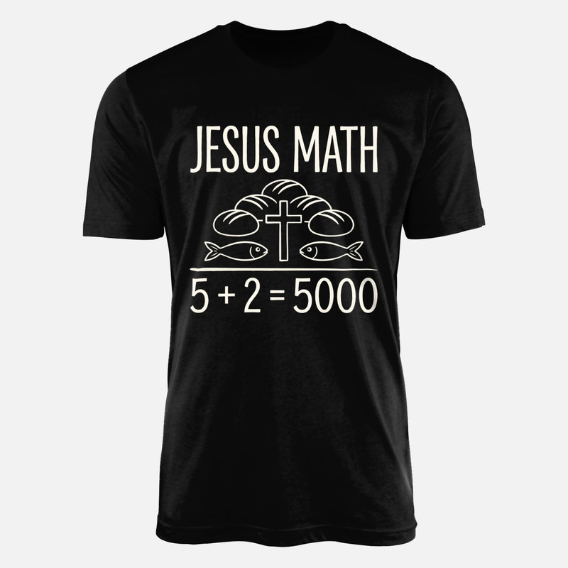 T-shirts: Maths de J&eacute;sus 5 pains et 2 poissons