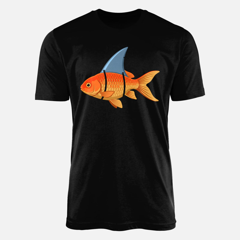 T-shirts: Poisson rouge avec aileron de requin
