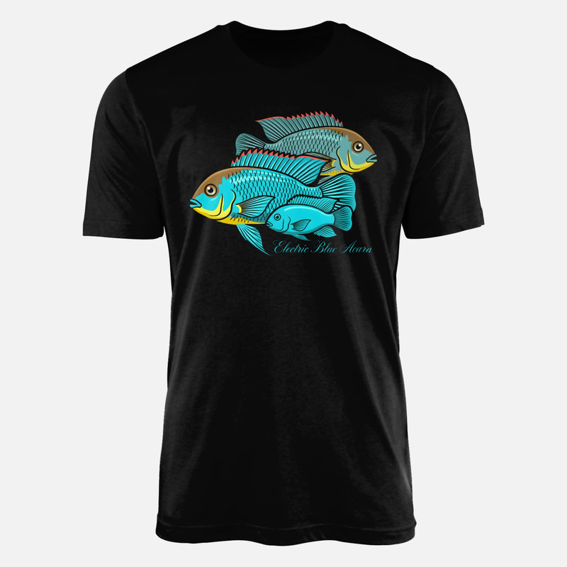 T-shirts: Poissons acara bleu &eacute;lectrique