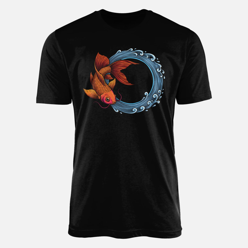 T-shirts: Carpe ko&iuml; dans un cercle d'eau