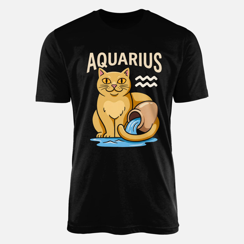 T-shirts: Chat Verseau signe astrologique
