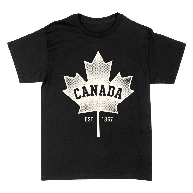 T-shirts: Feuille d'&eacute;rable Canada vintage