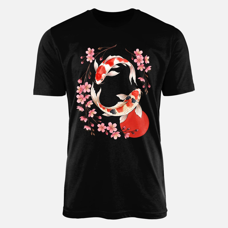 T-shirts: Carpes koi et fleurs de cerisier