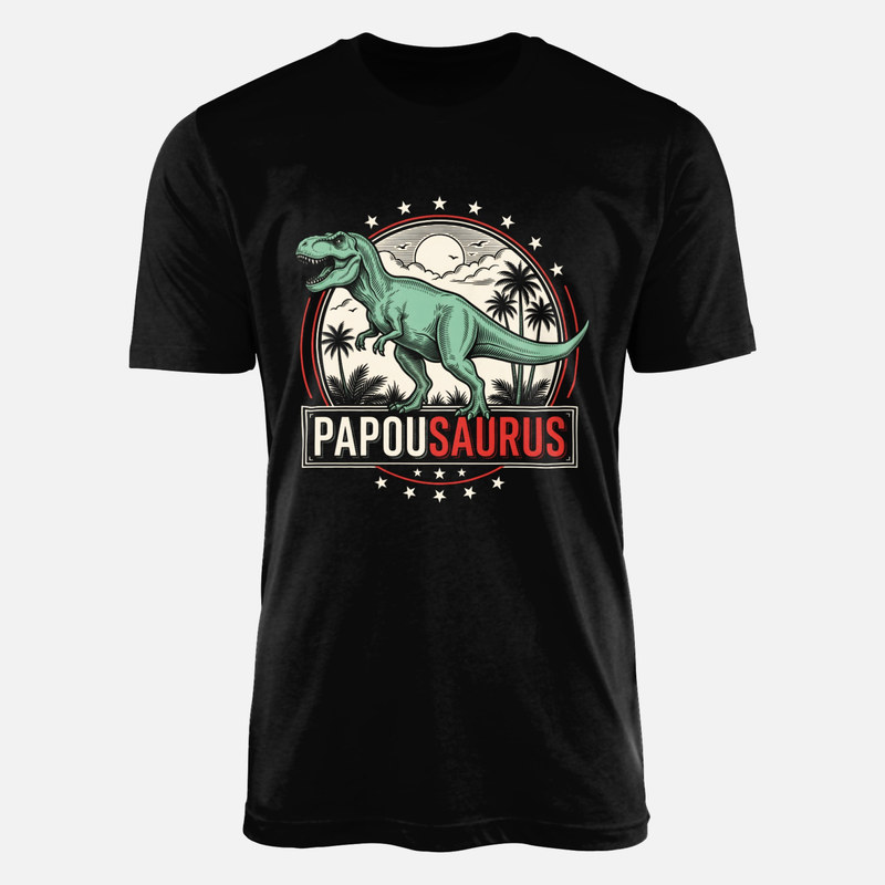 T-shirts: Papousaurus dinosaure vintage