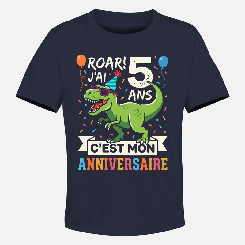 T-shirts: J'ai 5 ans dinosaure anniversaire