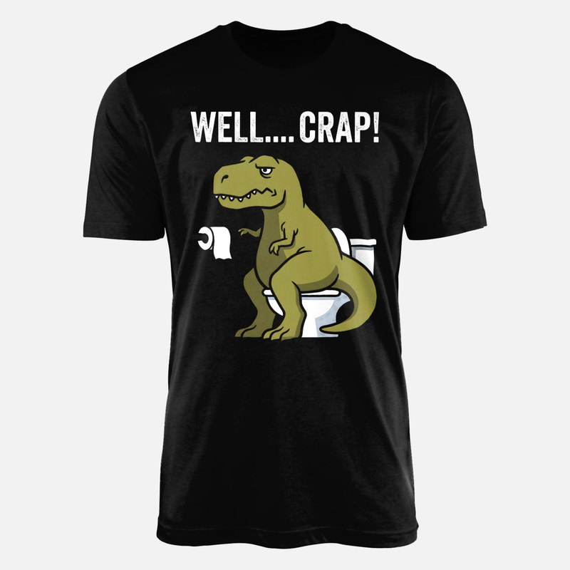 T-shirts: T-Rex aux bras courts aux toilettes