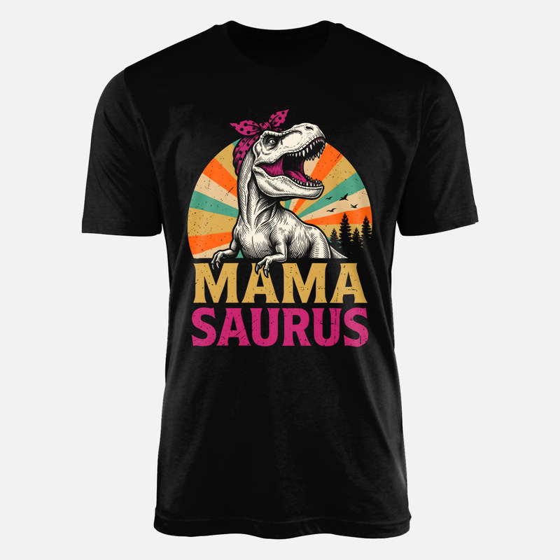 T-shirts: Maman saure T-rex vintage avec n&oelig;ud