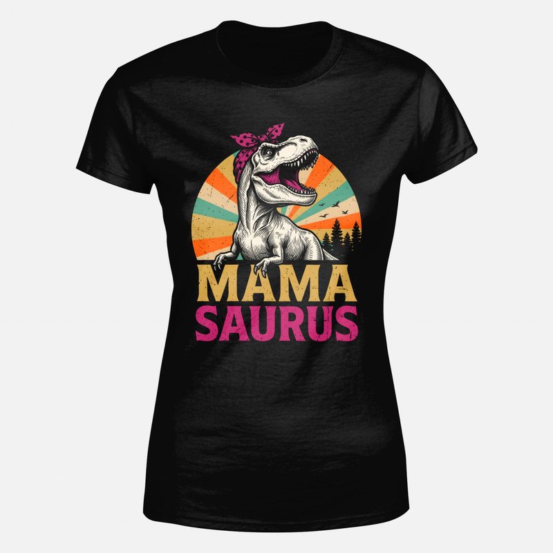 T-shirts: Maman saure T-rex vintage avec n&oelig;ud
