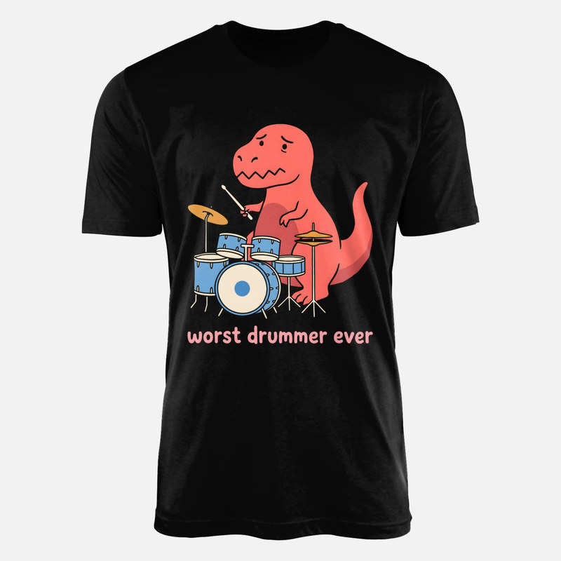 T-shirts: T-Rex batteur pire batteur
