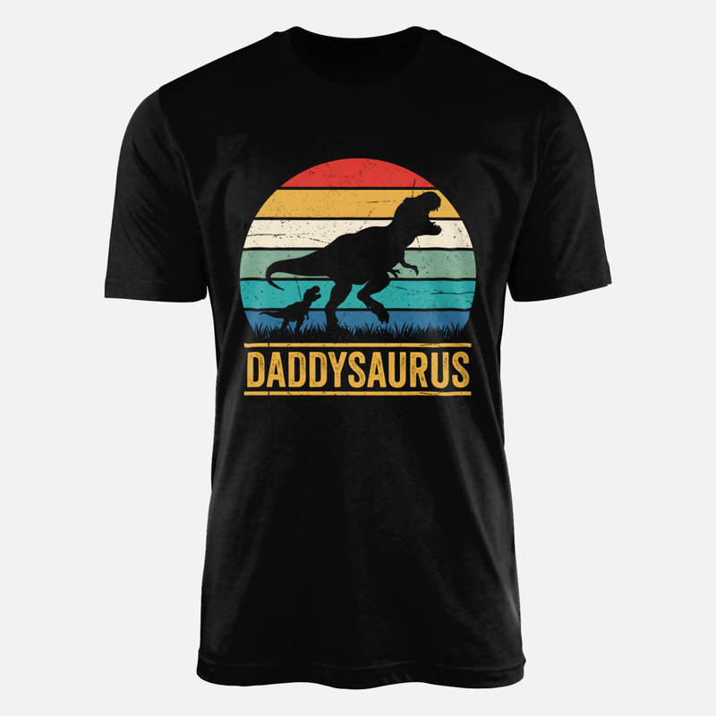 T-shirts: Daddysaurus dinosaures coucher de soleil