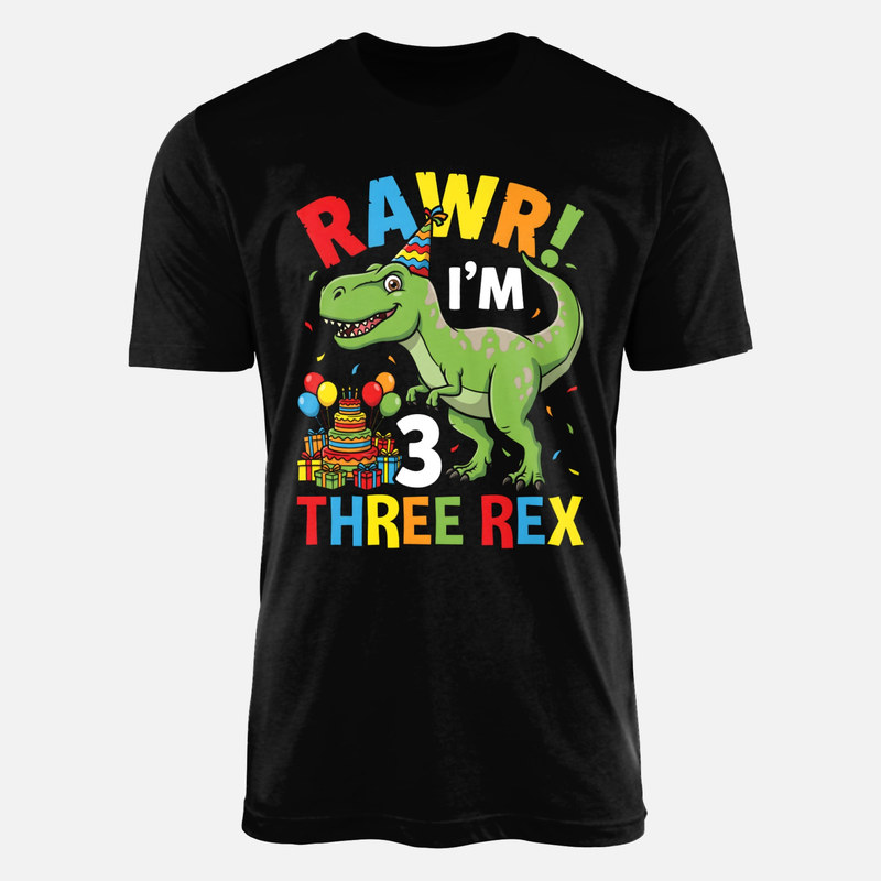 T-shirts: T-Rex anniversaire 3 ans Three Rex