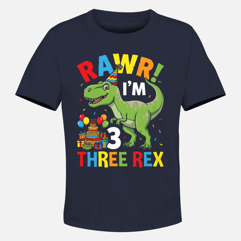 T-shirts: T-Rex anniversaire 3 ans Three Rex