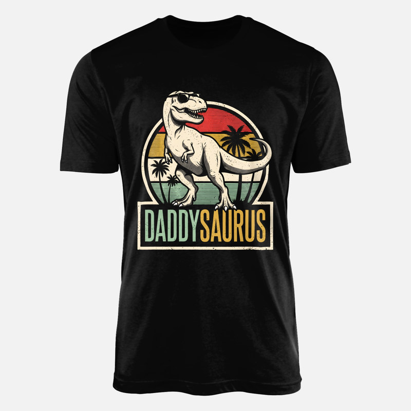 T-shirts: T-rex daddysaurus coucher de soleil