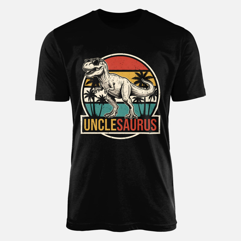 T-shirts: T-rex &agrave; lunettes coucher de soleil