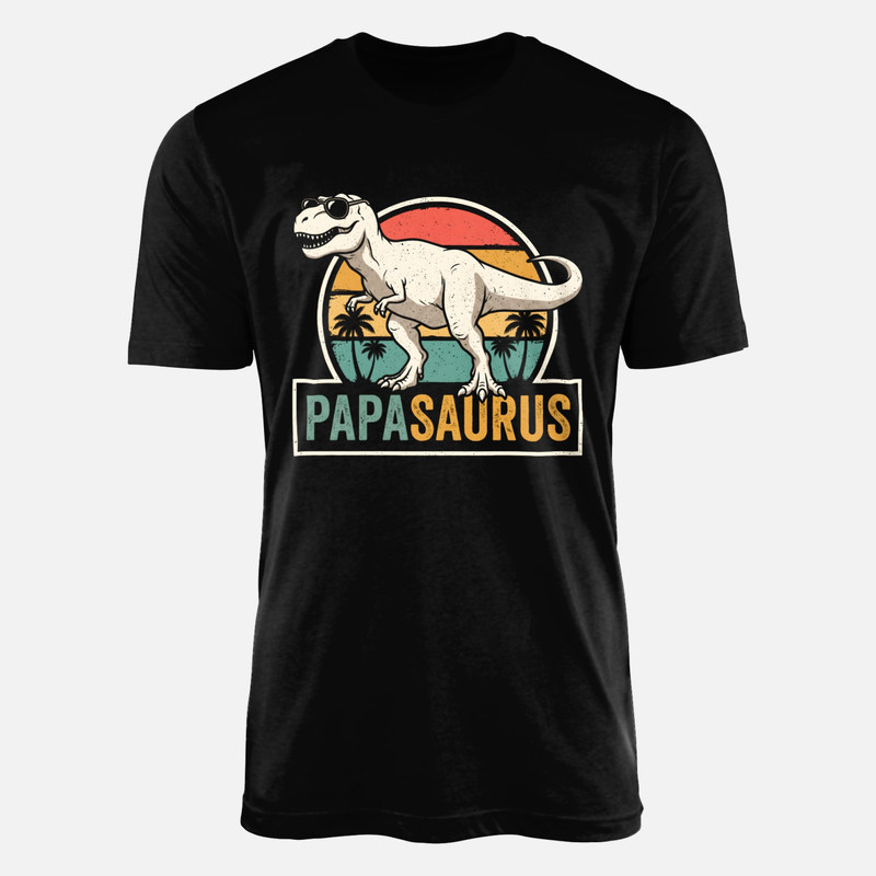 T-shirts: Papasaurus lunettes coucher de soleil