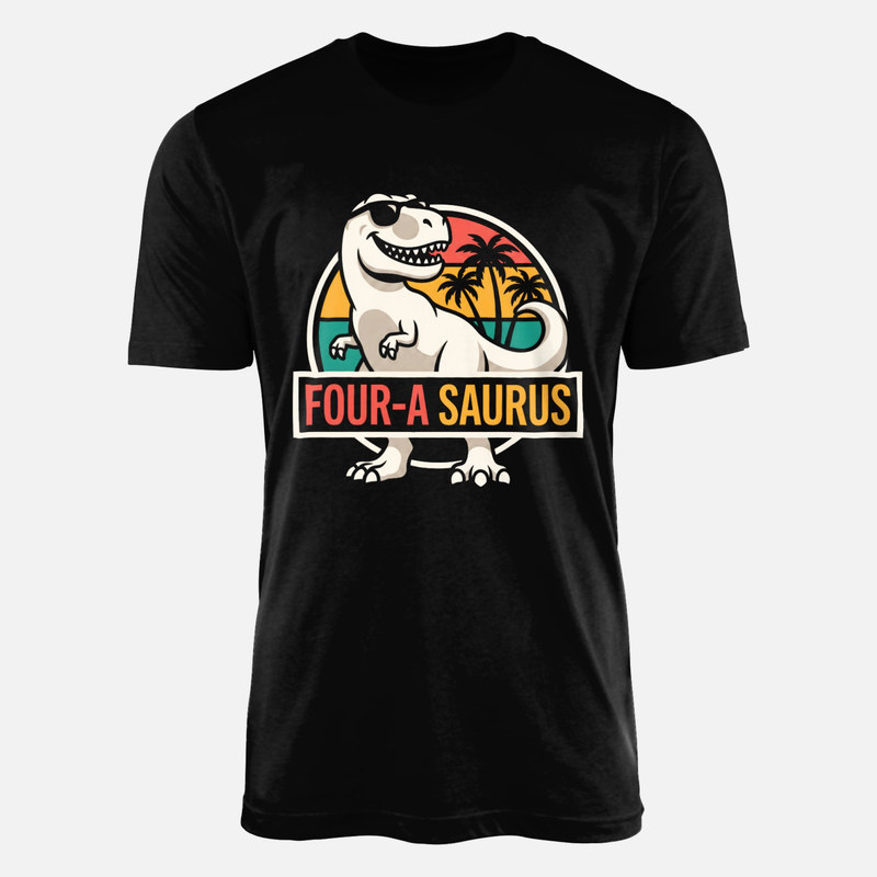 T-shirts: Dinosaure 4 ans r&eacute;tro
