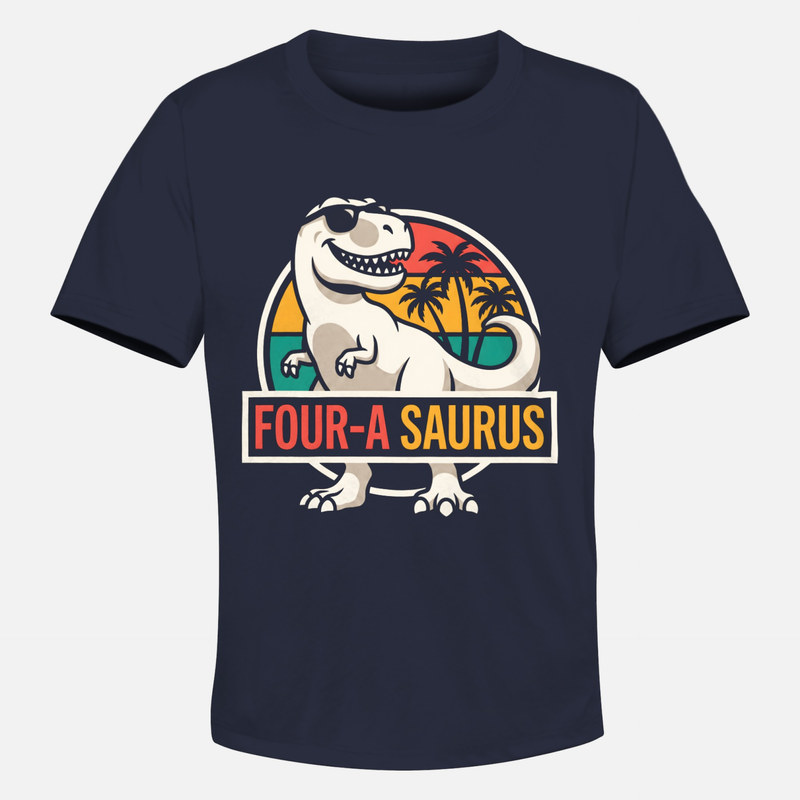 T-shirts: Dinosaure 4 ans r&eacute;tro