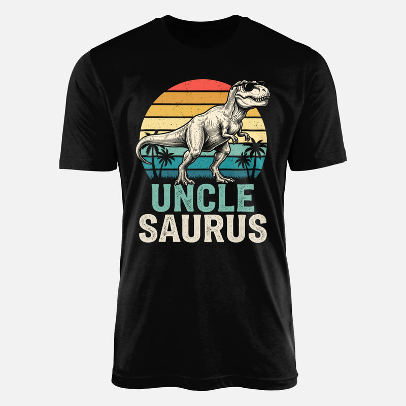 T-shirts: T-rex &agrave; lunettes coucher de soleil tonton