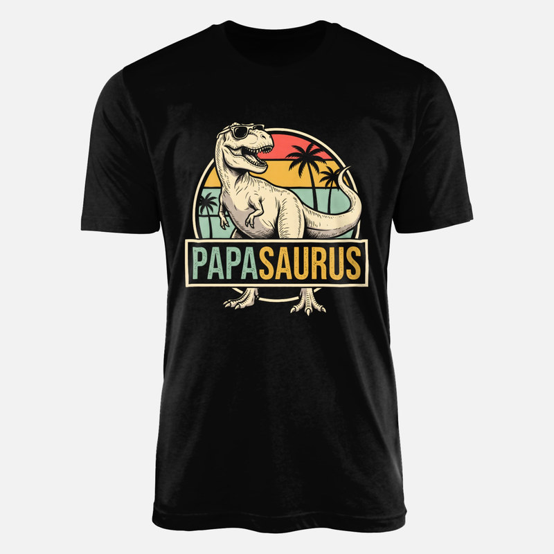 T-shirts: Papasaurus lunettes de soleil coucher de soleil