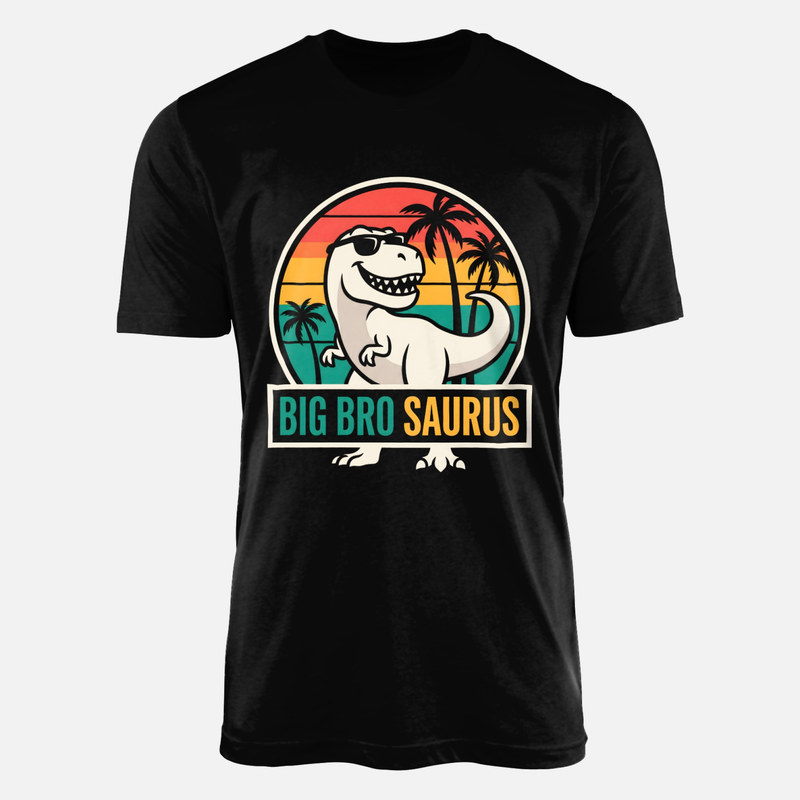 T-shirts: Grand fr&egrave;re dinosaure r&eacute;tro